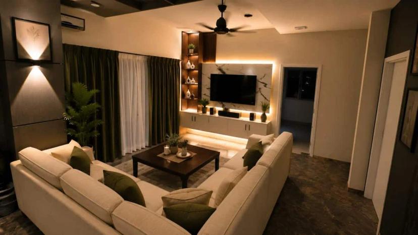 Comfortable TV lounge in the apartment